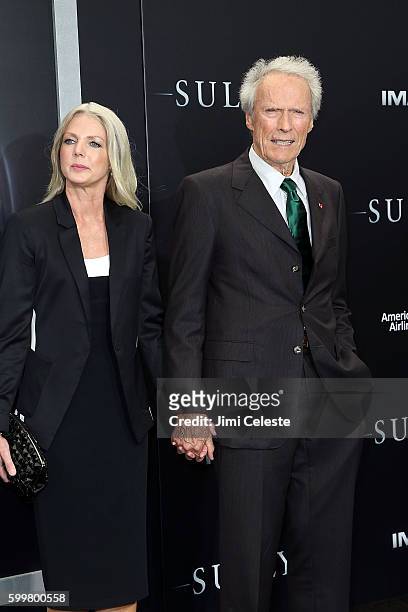 Christina Sandera and Director Clint Eastwood attends The New York Premiere of Warner Bros. Pictures' and Village Roadshow Pictures' "Sully" at Alice...