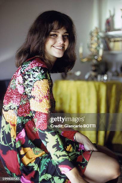 Actrice Tina Aumont, circa 1960 en France .