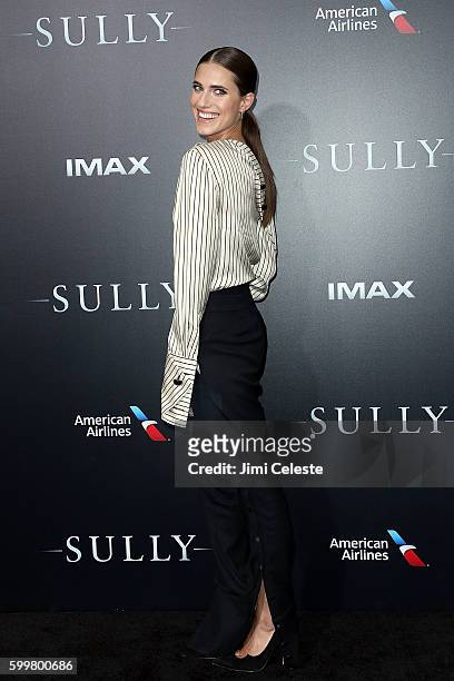 Actor Alison Williams attends The New York Premiere of Warner Bros. Pictures' and Village Roadshow Pictures' "Sully" at Alice Tully Hall at Lincoln...