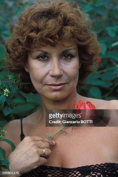 Portrait de l'actrice Claire Maurier, circa 1970 en France .