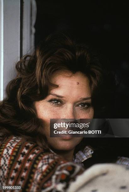 Portrait de Lea Massari, circa 1970 en France .