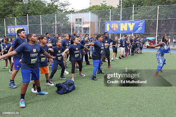 Barcelona and the NY Department of Education host a camp featuring Ronaldinho and children from MS 129 to bring soccer and positive values to the...