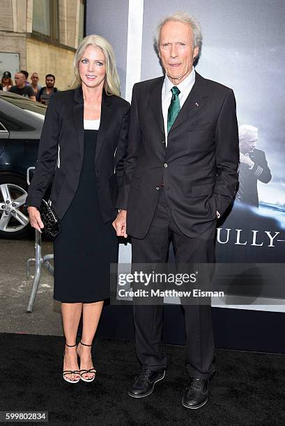 Christina Sandera and Clint Eastwood attend the "Sully" New York Premiere at Alice Tully Hall on September 6, 2016 in New York City.