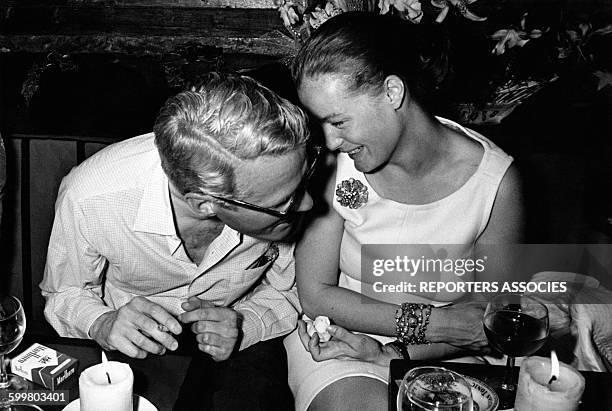 Romy Schneider et son époux Harry Meyen, circa 1960 .