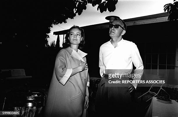 Romy Schneider et son époux Harry Meyen en 1966 .