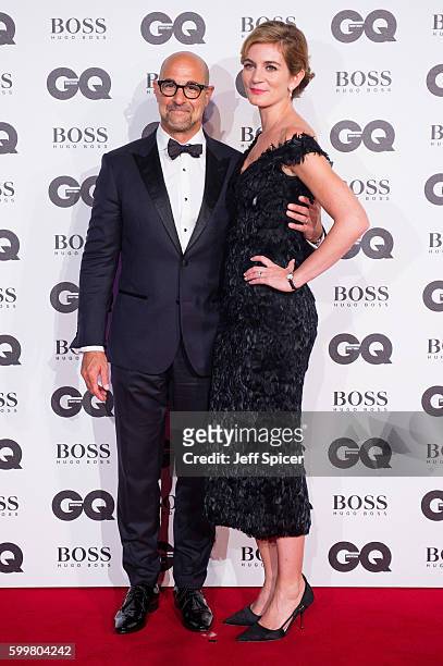 Stanley Tucci and Felicity Blunt arrive for GQ Men Of The Year Awards 2016 at Tate Modern on September 6, 2016 in London, England.