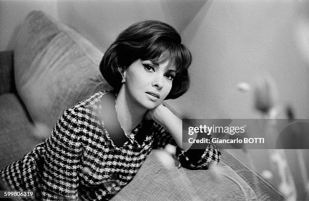 Actress Gina Lollobrigida In Paris, France, In March 1965 .