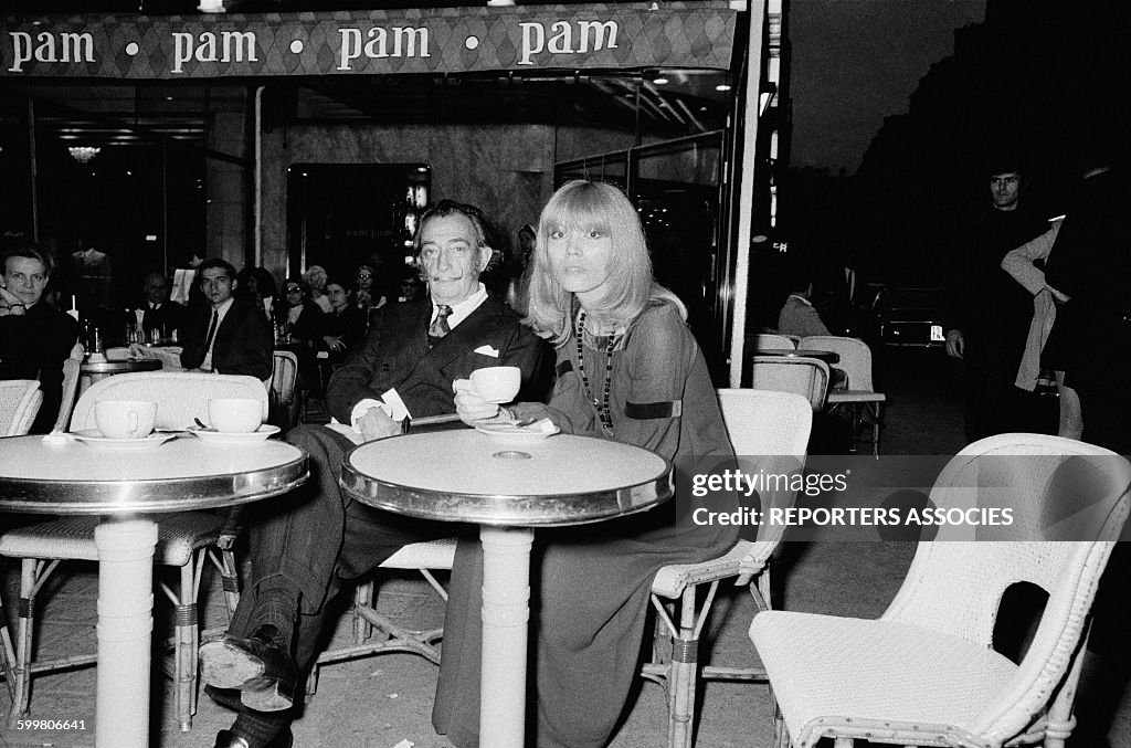 Painter Salvador Dali And Amanda Lear In Paris, France, circa 1960 ...