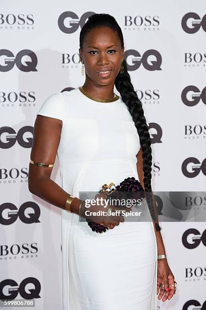 Aicha McKenzie arrives for GQ Men Of The Year Awards 2016 at Tate Modern on September 6, 2016 in London, England.