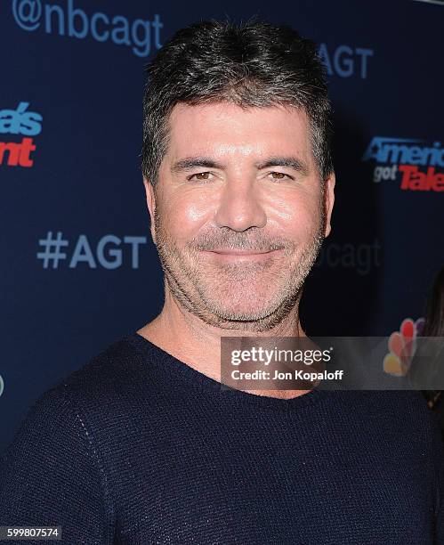 Simon Cowell arrives at "America's Got Talent" Season 11 Live Show at Dolby Theatre on September 6, 2016 in Hollywood, California.