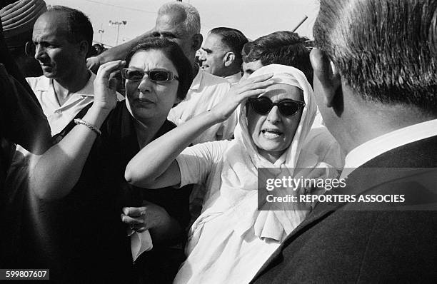 Indira Gandhi Attends the Cremation of Her Father Jawaharlal Nehru On the Banks Of the Yamuna River, in India, on May 29, 1964 .