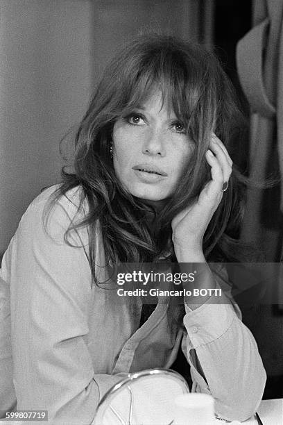 Italian actress Lea Massari on the set of the movie 'Le Fils' directed by Pierre Granier-Deferre in France, in 1972 .