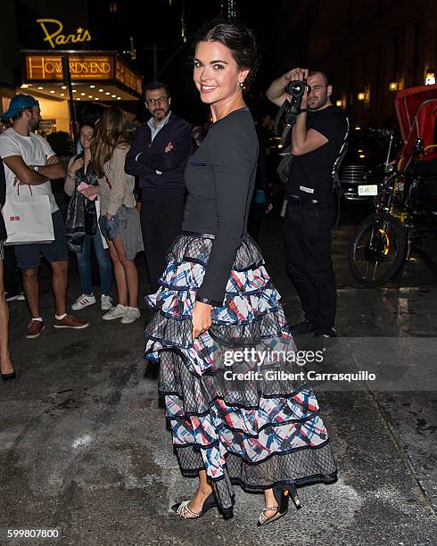 Author/TV personality Katie Lee is seen arriving at the CHANEL Fine Jewelry Dinner in honor of Keira Knightley at The Jewel Box, Bergdorf Goodman on...