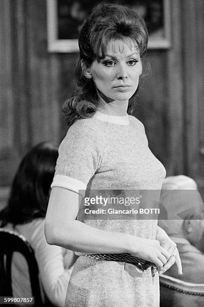 French Actress Irina Demick On the Set of The Movie 'Le Clan Des Siciliens' - 'The Sicilian Clan' - Directed By Henri Verneuil in France, in 1969 .
