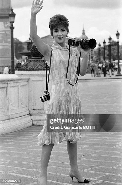 Italian actress Gina Lollobrigida in Paris, France, in July 1965 .