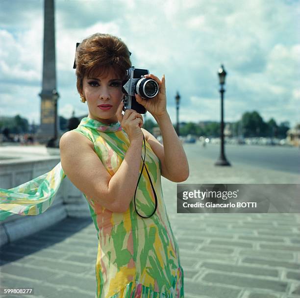 Italian actress Gina Lollobrigida in Paris, France, in July 1965 .