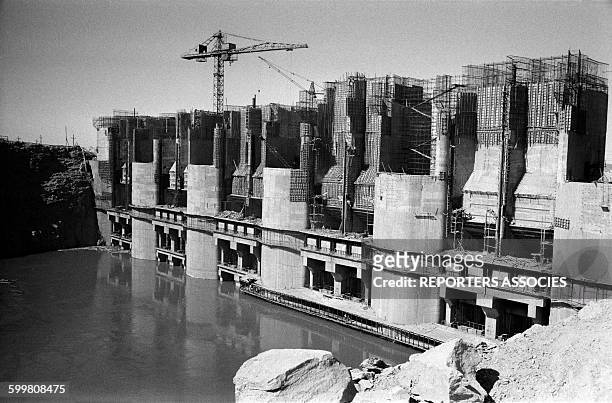 The Aswan Dam Under Construction, January 21, 1965 .