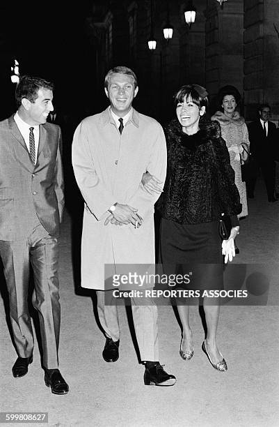 Actor Steve McQueen In Paris With Wife Neile Adams, in Paris, France, on September 17, 1964 .