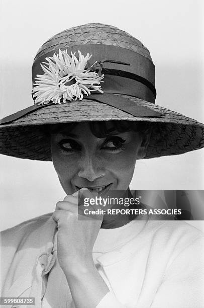 Actress Andrea Parisy At the Cannes Film Festival, in Cannes, France, on April 29, 1964 .