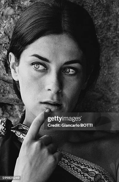 French Actress Juliette Mayniel in France, circa 1960 .