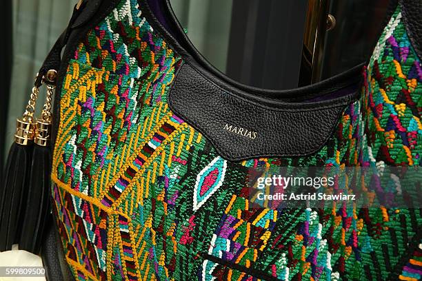 Handbags are displayed during Maria's Bag By Alida Boer Press Preview September 2016 during New York Fashion Week at Dream Downtown on September 6,...