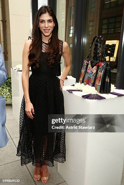 Fashion designer Alida Boer attends Maria's Bag By Alida Boer Press Preview September 2016 during New York Fashion Week at Dream Downtown on...