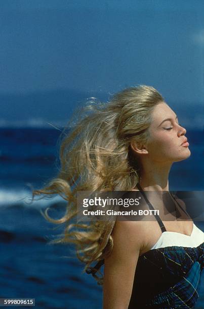 French actress Brigitte Bardot in France, circa 1960 .