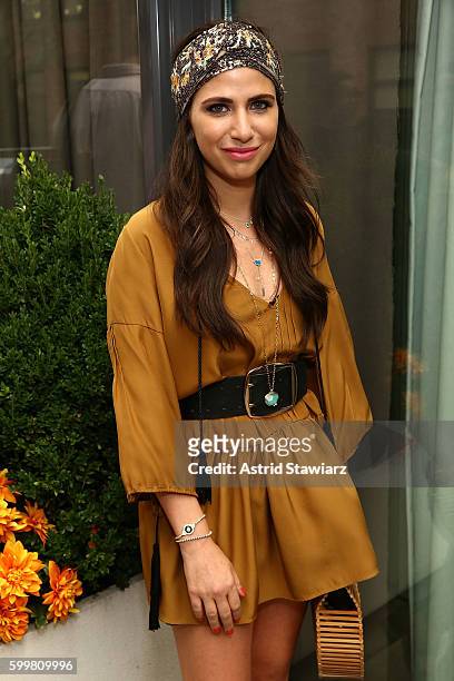 Elizabeth Savetsky attends Maria's Bag By Alida Boer Press Preview September 2016 during New York Fashion Week at Dream Downtown on September 6, 2016...