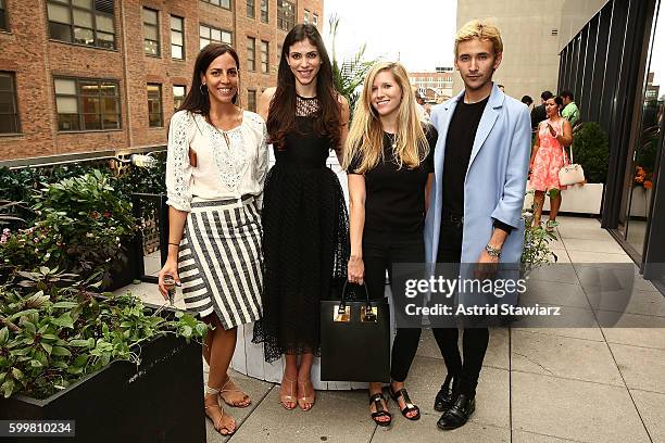 Mayte Allende, Alida Boer, Paige Reddinger and Edgar Navarro attend Maria's Bag By Alida Boer Press Preview September 2016 during New York Fashion...