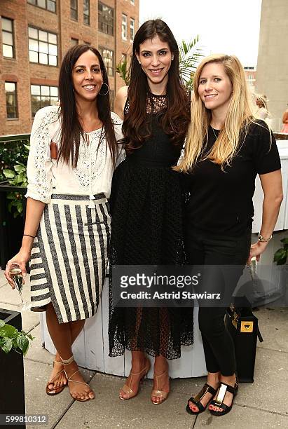 Mayte Allende, Alida Boer and Paige Reddinger attend Maria's Bag By Alida Boer Press Preview September 2016 during New York Fashion Week at Dream...