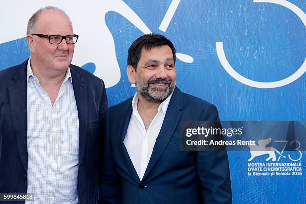 Producer Grant Hill and producer Sophokles Tasioulis attend the photocall of 'Voyage Of Time: Life's Journey' during the 73rd Venice Film Festival at...