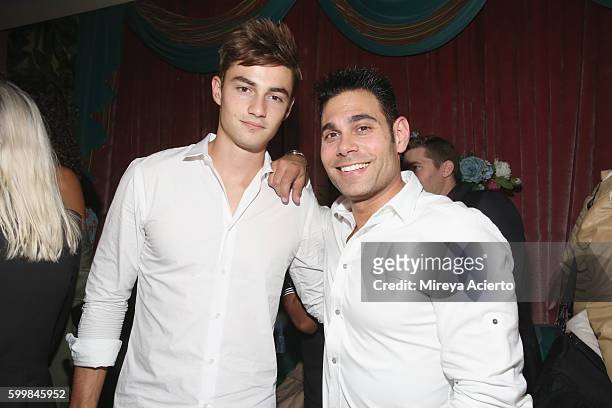 Model Ivo Buchta and Eric Podwall attend Wilhelmina Models and Tumblr launch of wilhelminaimage.tumblr.com and kick off New York Fashion Week at...