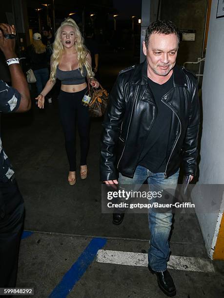 Courtney Stodden and Doug Hutchison are seen on September 06, 2016 in Los Angeles, California.