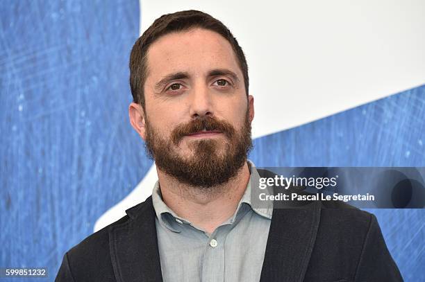 Director Pablo Larrain attends a photocall for 'Jackie' during the 73rd Venice Film Festival at Palazzo del Casino on September 7, 2016 in Venice,...