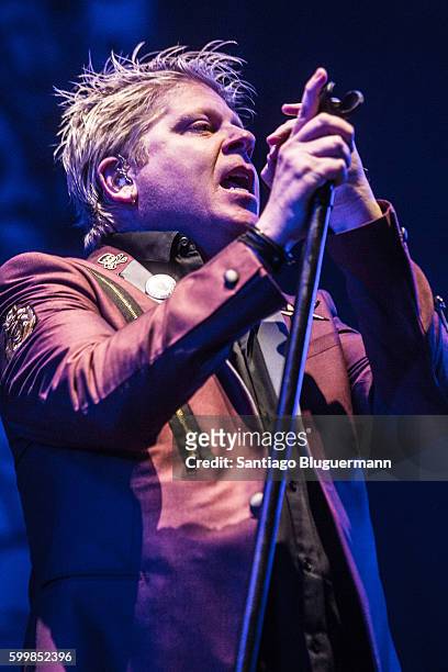 Dexter Holland of The Offspring performs during Rockout 2016 at Malvinas Argentinas Stadium on September 06, 2016 in Buenos Aires, Argentina.