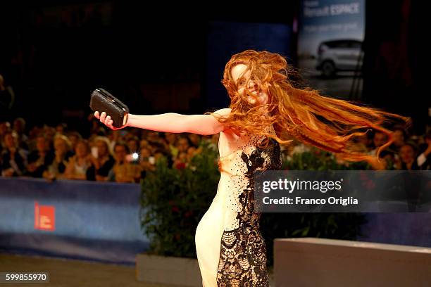 Actress Camilla Diana attends the premiere of 'Tommaso' during the 73rd Venice Film Festival at Sala Grande on September 6, 2016 in Venice, Italy.