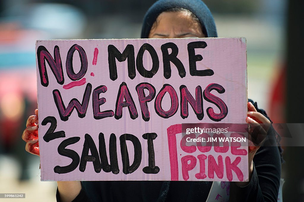 US-SAUDI-ARMS-PROTEST