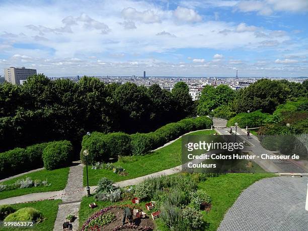 belleville park paris - フランス　公園 ストックフォトと画像