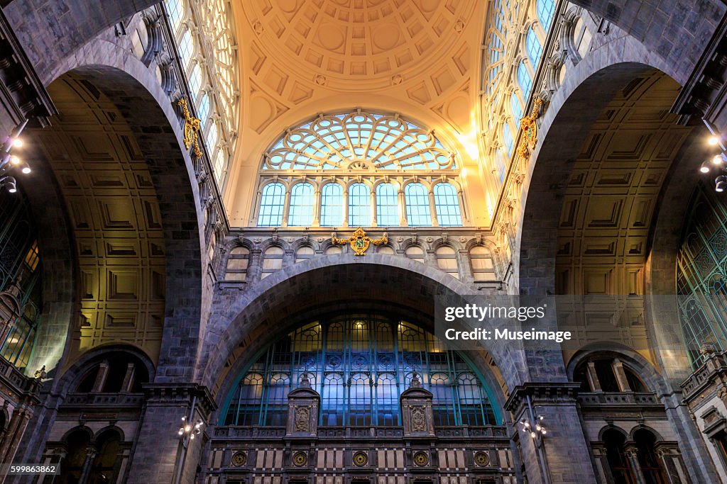 Interior of Antwerpen-Centraal railway station, Antwerpen-Centraal, Antwerpen