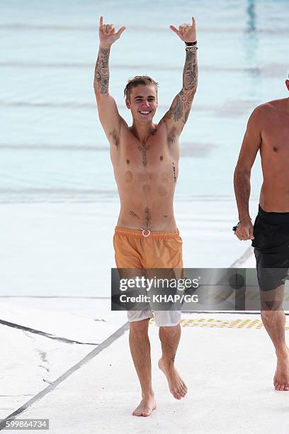 June 29: Justin Bieber pictured at Bondi Beach on June 29, 2015 in Sydney, Australia.