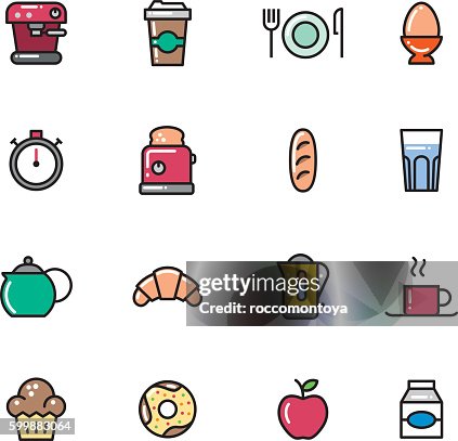 Icon Set, Breakfast Icon Set, Breakfast