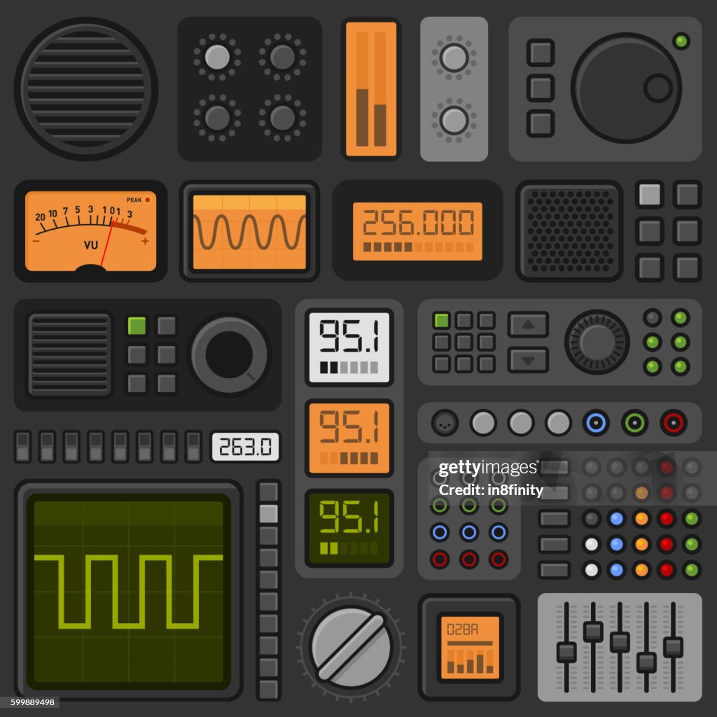 Panel Screen Gui Control Panel Ui User Interface Hud Set Vector High-Res Vector Graphic ...