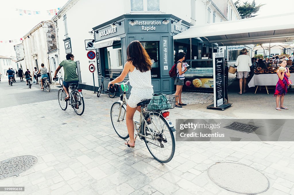 Cyclists at Ile de Re, France