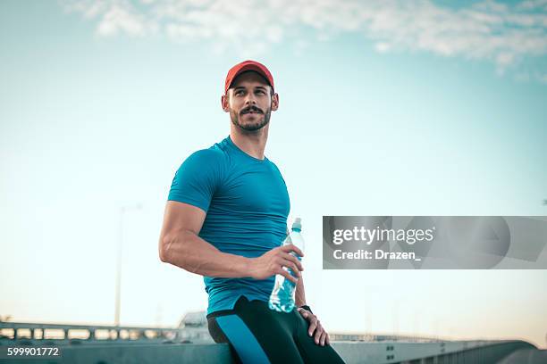 finding motivation is in your head - man drinking water stock pictures, royalty-free photos & images