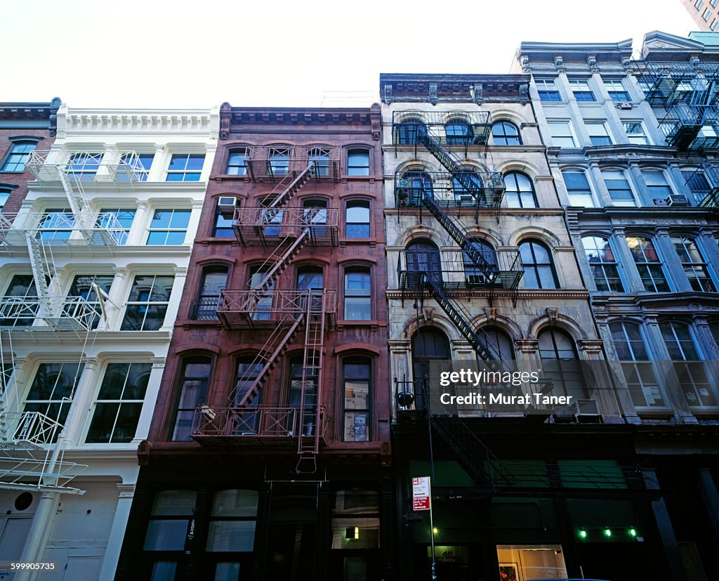 Cast iron buildings in the SoHo district