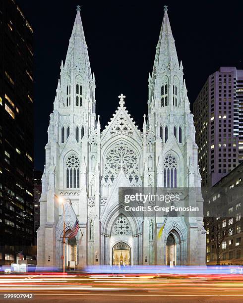 st. patricks cathedral - new york - st patrick cathedral stockfoto's en -beelden