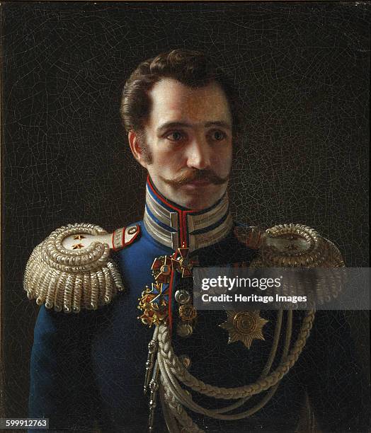 Portrait of Leonty Vasilievich Dubelt , Chief of Staff of the Corps of Gendarmes, c. 1843. Found in the collection of State Central Literary Museum,...