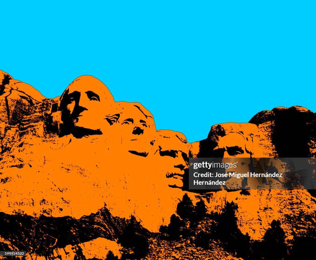 Mt. Rushmore National Memorial Illustration