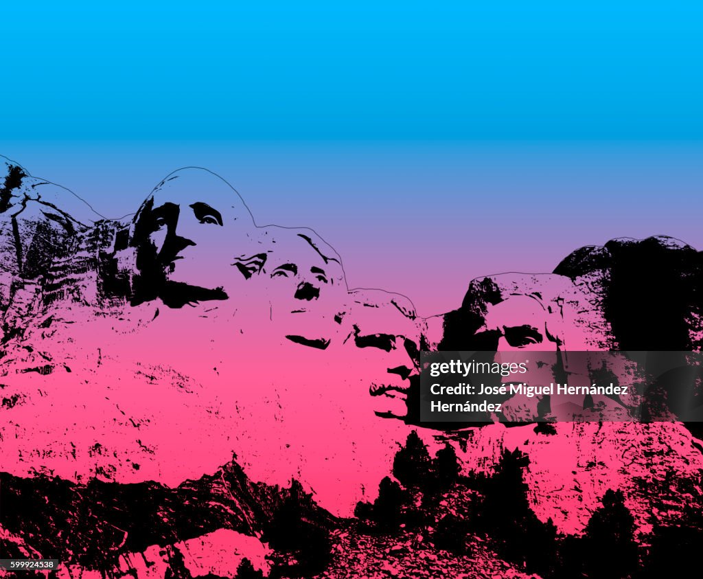 Mt. Rushmore National Memorial Illustration