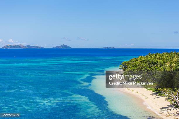 view of tropical fijian islands - western division fiji stock pictures, royalty-free photos & images